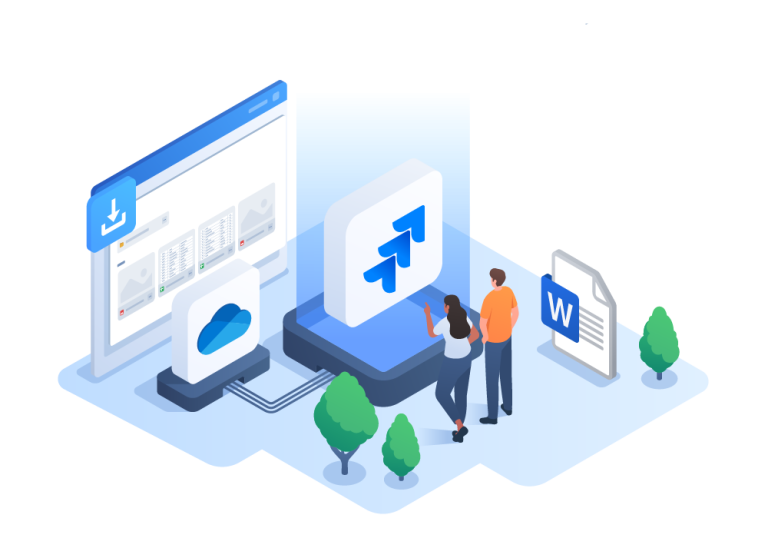 Download files from Jira issues - onedrive illustration