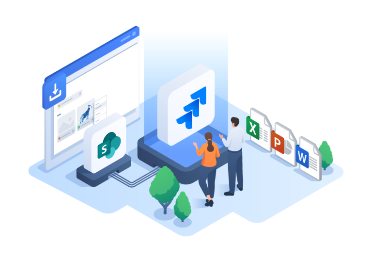 Download SharePoint files from Jira issues - illustration